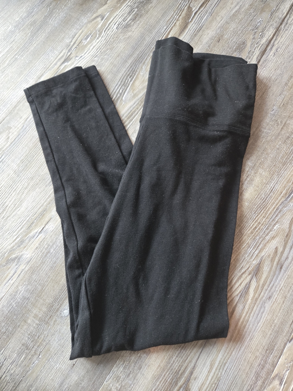 Victoria's Secret Black Fold Over Waist Leggings Full Length